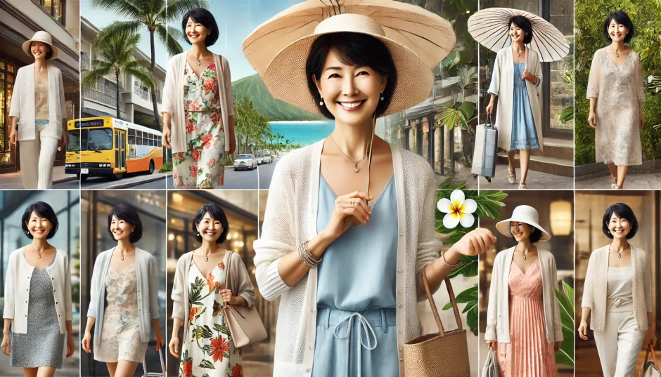 【ハワイでの服装】50代女性に最適な着こなしと季節別おすすめコーデ