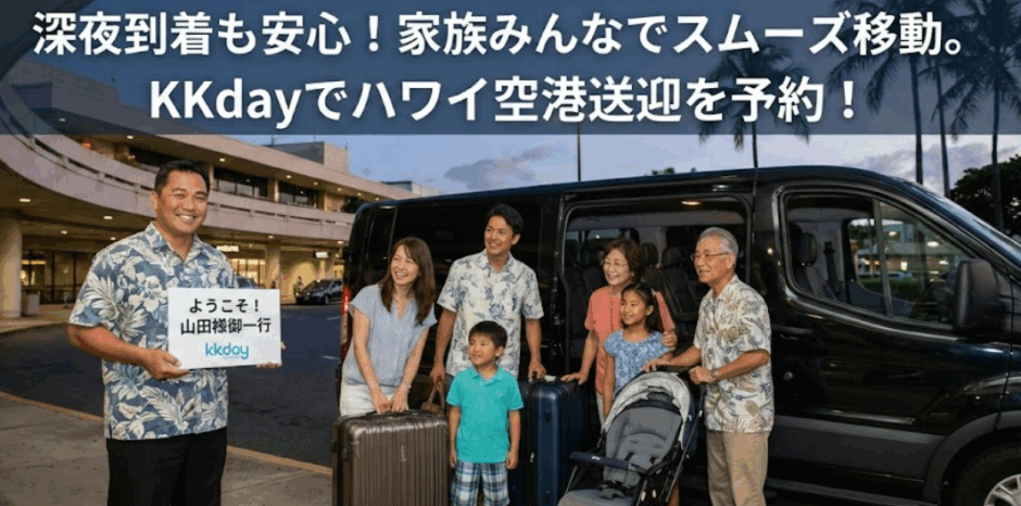 KKdayでハワイ空港送迎を予約する完全ガイド 【家族・グループ・深夜便に強いプライベート送迎】