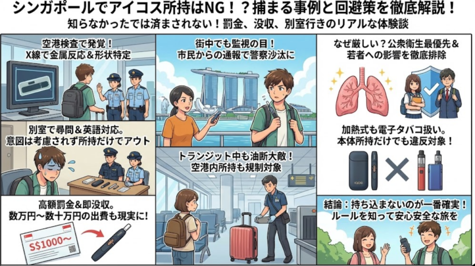 【シンガポール】アイコス持ち込みで捕まった実例と電子タバコの禁止のなぜ【全知識完全ガイド】