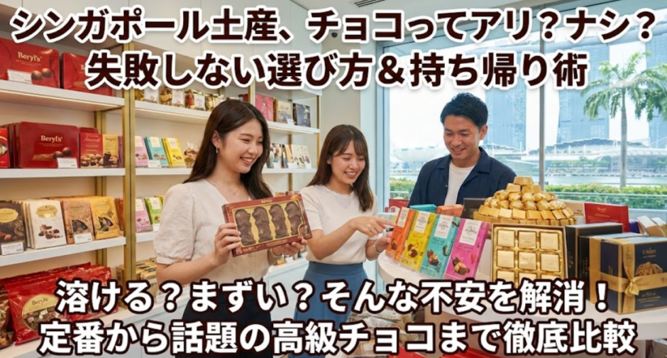 シンガポールでチョコレートが有名なお店と持ち帰り時の注意点