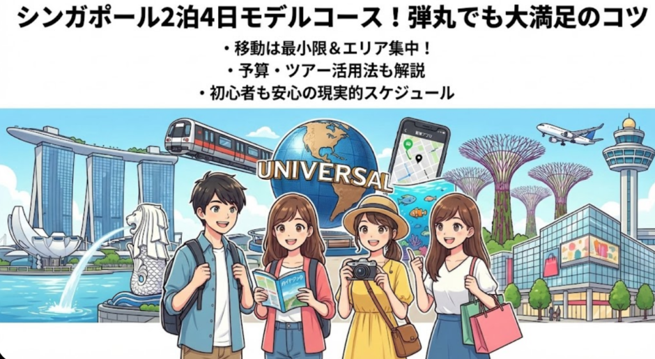 シンガポールの2泊4日モデルコース！予算・行程・移動まで完全網羅