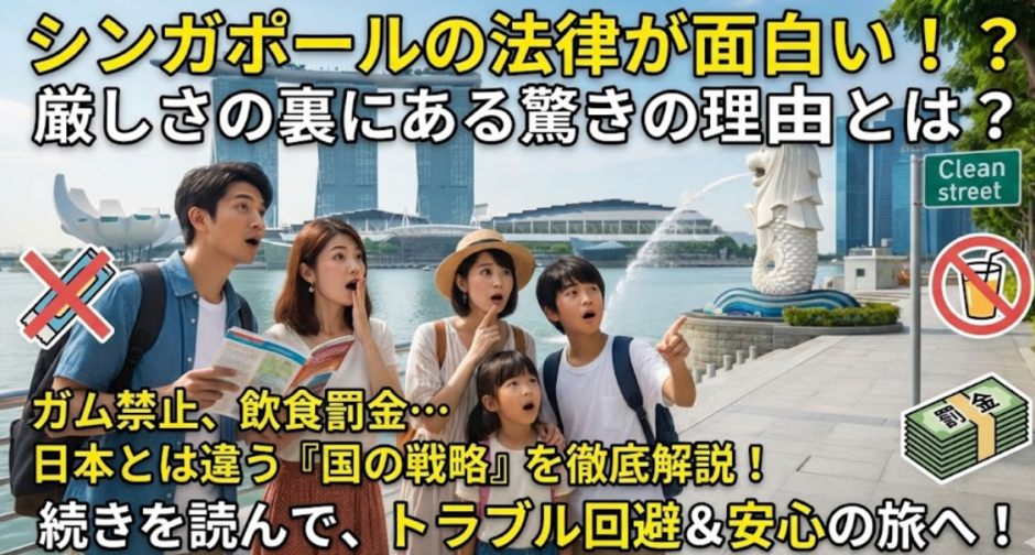 シンガポールの法律が面白いと話題な理由｜日本人が驚く厳しい決まり