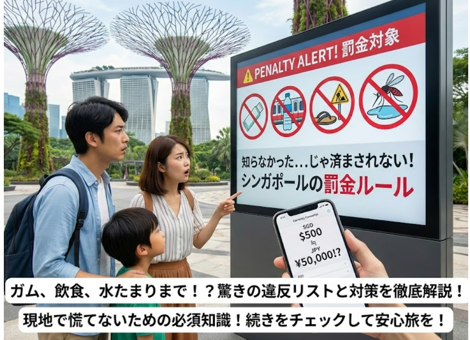 シンガポールの罰金一覧を完全解説！観光前に必ず知る違反と対策