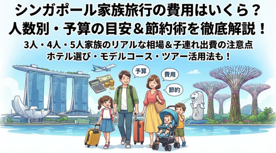 シンガポール家族旅行の費用はいくら必要？人数別に徹底解説