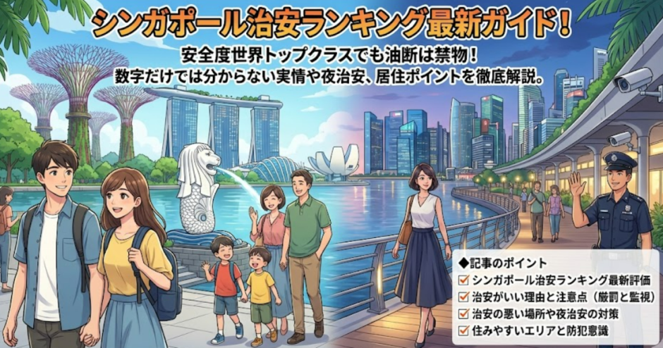 治安がいい理由は？シンガポール治安ランキング5位から見る観光と居住の安全性